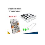 Renkli Bijon Kapagi Plastik Nikelaj Renk Altigen 19 Mm Bijon Uyumlu 20 Adet -