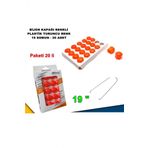 Renkli Bijon Kapagi Plastik Turuncu Renk Altigen 19 Mm Bijon Uyumlu 20 Adet -