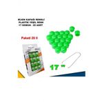 Renkli Bijon Kapagi Plastik Yesil Renk Altigen 17 Mm Bijon Uyumlu 20 Adet -