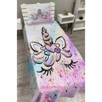Renkli Boynuz Bebek ve Çocuk Baza Pike Takımı ve Yastık Kılıfı ( Tek Kişilik )