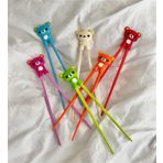Renkli Chopstick Ve Chopstick Öğrenme Aparatı Kırmızı