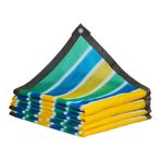Renkli Çizgili Gölge Kumaş - Bahçe, Veranda, Sera için Hafif Güneş Koruyucu Mesh Tarp - Yüksek Gölgeleme Oranı, Bitkiler ve Çiçekler için Nefes Alabilir Güneşlik (7x9m)