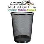 Renkli Çöp Kovası Paslanmaz Çelik Fileli 1 Adet Ofis Büro Okul Çöp Kovası Metal Delikli Kolay Kullanım
