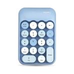 Renkli Daktilo Tarzı Vintage Kablosuz Wıreless Numeric Keypad 18 Tuşlu Sayısal Klavye Numpad mavi