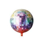 Renkli Disco Topu Şekilli Folyo Balon Çok Renkli