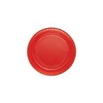 Renkli Dükkan Kırmızı Renkli Plastik Tabak 22 cm 25LI - 25 Adet