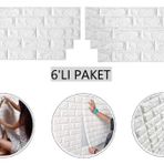 renkli duvarlar 1 m2 6 Adet Kendinden Yapışkanlı Mutfak Fayans Duvar Kağıdı Paneli 3D