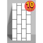 Renkli Duvarlar 10 Adet 30X60 cm Kendinden Yapışkanlı Duvar,banyo,tezgah arası kaplama Duvar Paneli Kağıdı Shiny-19