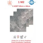 Renkli Duvarlar 1m2 3 Adet 60X60cm Floor Yapışkanlı Zemin ve Duvar Kaplama Paneli Arkası Kauçuklu Pvc WC Paneli 617