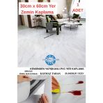 Renkli Duvarlar 30Cm X 60Cm 1 Adet Yapışkanlı Colored-605 Floor Pvc Panel Yer Zemin Kaplama Paneli Arkası Kauçuklu