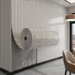 Renkli Duvarlar 60CM x 3 Metre Tek Parça Mat Dokulu Yapışkanlı Duvar Paneli Kağıdı Silinebilir Salon Ofis CYCZT00172 - Siyah - Beyaz - 60 x 300 cm