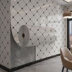 Renkli Duvarlar 60CM x 3 Metre Tek Parça Yapışkanlı Rulo Küp Duvar Paneli Kağıdı Silinebilir Salon Ofis CYCZT00156 - Açık Beyaz - 60 x 300 cm