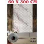 Renkli Duvarlar 60cm x 3 Metre Tek Parça Yapışkanlı Rulo Mermer Desenli Duvar Paneli Kağıdı Silinebilir CF-1008-RİVO - 60 x 300 cm
