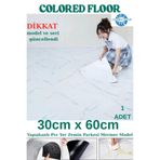Renkli Duvarlar 60cm X 30cm-605 Yapışkanlı Floor Pvc Panel Yer Zemin Kaplama Paneli Arkası Kauçuklu Banyo Mutfak