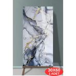 Renkli Duvarlar 60x30cm Shiny Mavi Gold Mermer Desenli Yapışkanlı Mutfak Banyo Kaplama Duvar Paneli Kağıdı TX-035