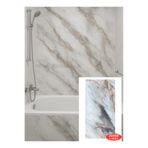 Renkli Duvarlar 60x30cm Shiny Mix Gold Mermer Desenli Yapışkanlı Mutfak Banyo Kaplama Duvar Paneli Kağıdı TX-092