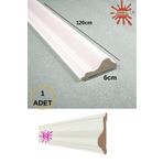 Renkli Duvarlar 6cm x 120 cm 1 Adet Pvc Polimer Beyaz Parke Süpürgelik Duvar Çıtası Bodürü Salon Ofis Tasarım