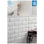 Renkli Duvarlar 70x23cm(0,17m2) Silinebilir Beyaz Kendinden Yapışkanlı 3D Duvar Kağıdı Paneli Kağıdı