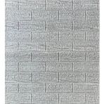 Renkli Duvarlar 70x38cm 1 Adet Çizgili Gri Tuğla Arkası Yapışkanlı Esnek Silinebilir Duvar Kağıdı Paneli