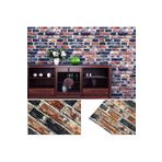 Renkli Duvarlar 70x38cm 3d Lacivert Kiremit Tuğla Desen Kendinden Yapışkanlı Sünger Duvar Paneli Kağıdı