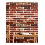 RENKLİ DUVARLAR 70x70cm 1 Adet Silinebilir Yapışkanlı Çok Tuğla Desen Salon Şömine Duvar Kağıdı Paneli NW149