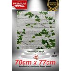 Renkli Duvarlar 70x77cm Yapışkanlı Yeşil Sarmaşık Sünger Duvar Paneli 3D Kabartmalı Karavan Salon Duvar Kağıdı Nw88