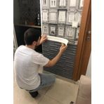 Renkli Duvarlar Beyaz 8Cm-117Cm 4 Adet Yapışkanlı Çıta Çerçeve Esnek Süpürgelik