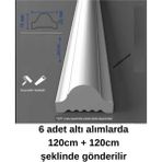 Renkli Duvarlar Boyanabilir Dekoratif Pvc Duvar Çıtası 2.5 cm 1 Boy 240 cm Duvar Süsleri Koridor Salon Çıta Tasarım - 1 Adet - Beyaz - Krem