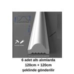 RENKLİ DUVARLAR Boyanabilir Dekoratif PVC Duvar Çıtası 2.5 Cm 1 Boy 240 Cm Duvar Süsleri Koridor Salon Çıta Tasarım