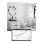 Renkli Duvarlar Bs1751 60x30cm Shiny Mermer Desenli Yapışkanlı Karavan Prefabrik Banyo Duvar Kaplama Paneli