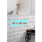 Renkli Duvarlar Cm 0,27 M² Silinebilir Kendinden Yapışkanlı Duvar Kağıdı Esnek Köpük Panel 3d Tuğla Desen 50x50