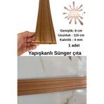Renkli Duvarlar Kahverengi Düz 8cm-110cm Kendinden Yapışkanlı Çıta Çerçeve Süpürgelik