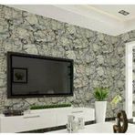 RENKLİ DUVARLAR Kayrak Taş Desen Yapışkanlı Esnek 3d Duvar Paneli Kağıdı 10 Adet