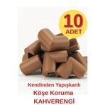 Renkli Duvarlar Kendinden Yapışkanlı 10 Adet Kahverengi Bebek Çocuk Köşe Koruma Masa Sehpa Mobilya Darbe Koruyucu