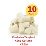 Renkli Duvarlar Kendinden Yapışkanlı 10 Adet Krem Kum Bej Bebek Çocuk Köşe Koruma Masa Sehpa Mobilya Kenar Koruyucu