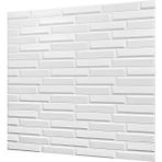 Renkli Duvarlar Kendinden Yapışkanlı 3D Boyut Beyaz Opak Duvar Kağıdı Paneli NW55 - 70 x 77 cm