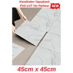 Renkli Duvarlar Kendinden Yapışkanlı 45x45cm 1 Adet Floor Pvc Yer Zemin Banyo Wc Kaplama Paneli Parke Arkası Kauçuk