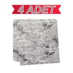 Renkli Duvarlar Kendinden Yapışkanlı Çift Renk Alaca Gri Tuğla Esnek Tuğla Sünger Duvar Paneli 70x77 Cm 4 Adet nw13