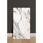 Renkli Duvarlar Lüx Gold Mermer Desenli 60x30cm Yapışkanlı Mutfak Banyo Kaplama Köpük Duvar Paneli Kağıdı TJJC001 - 30 x 60 cm - Altın - Gri