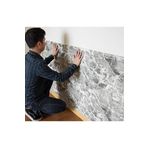 Renkli Duvarlar Nw13 Alaca Gri Kendinden Yapışkanlı 3D Dekoratif Duvar Paneli