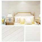 Renkli Duvarlar NW63 Beyaz Sade Tuğla Kendinden Yapışkanlı Duvar Paneli