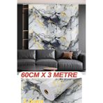 Renkli Duvarlar Suya Dayanıklı Mavi Gold Mermer Desenli 3 Metre Rulo Yapışkanlı Duvar Paneli Kağıdı tx-6969