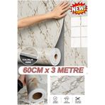 Renkli Duvarlar Tek Parça 3 Metre Yapışkanlı Rulo Toprak Mermer Desenli Duvar Paneli Kağıdı Silinebilir CF-1001-NEXO