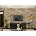Renkli Duvarlar Tv Arkası Kendinden Yapışkanlı 3D Duvar Kağıdı Paneli NW107 - 70 x 77 cm