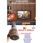 Renkli Duvarlar Yapışkanlı Akustik Panel Kahverengi 3D 60cmx250cm SXP Lambiri Desenli Duvar Paneli Kağıdı 3115-1