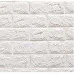 Renkli Duvarlar Yapışkanlı Sünger Beyaz Tuğla Duvar Kağıdı Paneli 70X77 Cm 6 Adet