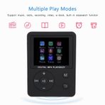 Renkli Ekran Hifi Player Mp3 MP4 Müzik Çalar Slip Olmayan Tasarım, Kart yuvası Ve Radyo Işlevine Sahip, çocuklar Ve Yaşlılar Için Harika (BLACK)