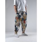 Renkli Erkek Patchwork Oversize Pantolon Coc3050