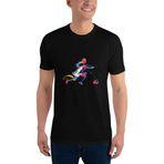 Renkli Fotbol Görselli T-shirt Siyah L ŞAL7793595595900
