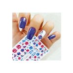 Renkli Güller Desenli Tırnak Dövmesi Tırnak Tattoo Nail Art Tırnak Sticker ScaNM412